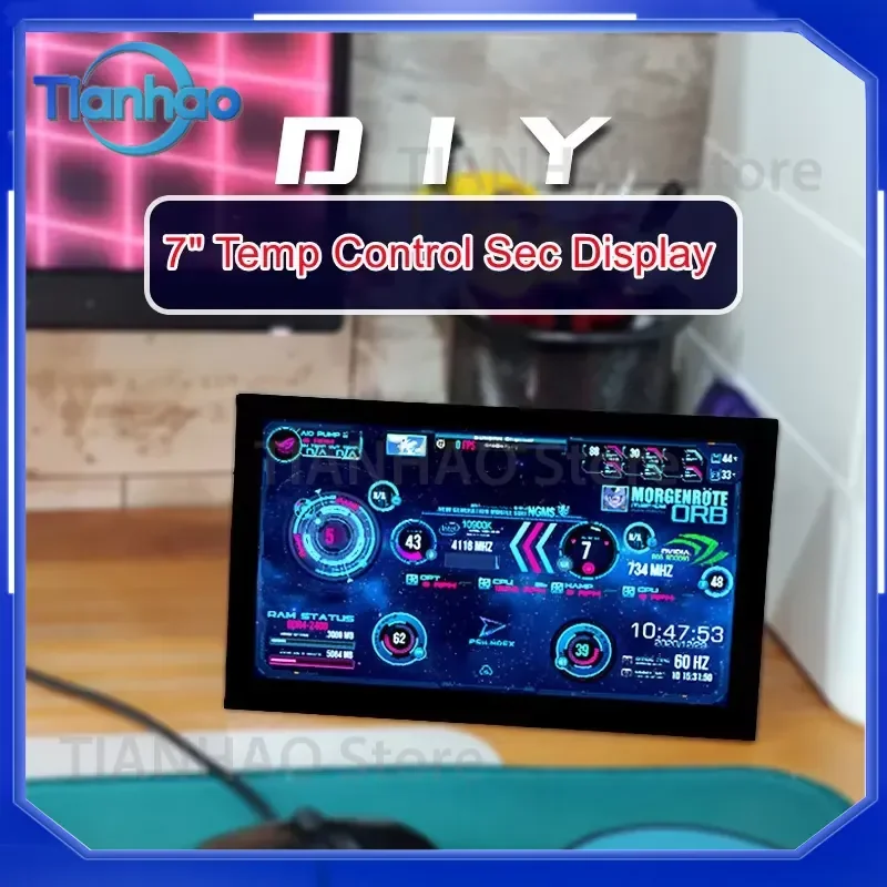 AIDA64 Dynamic Display Host Temperature Control Auxiliary Secondary Screen Hardware Temperature Monitoring 7-inch Touch