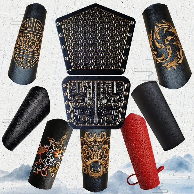 A Pair Ancient Hanfu Bracer Chinese Traditional Swordsman Bracers Cosplay Accessories Pirate Knight Punk Wristband Women Men