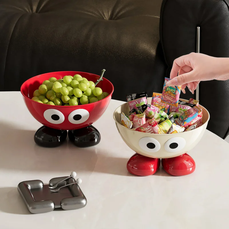 High-end fruit dinner, large capacity, tall legs, cute home coffee table, coffee table, snack storage plate