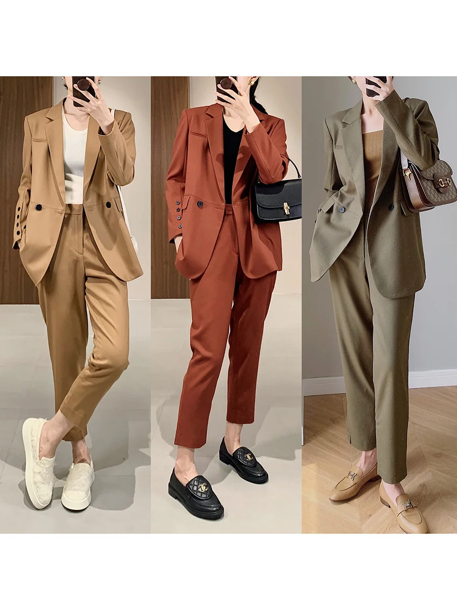 

Классический шерстяной костюм и брюки, новые цвета, Ba DUETTO, модный комплект для женщин 20-х и 30-х лет.