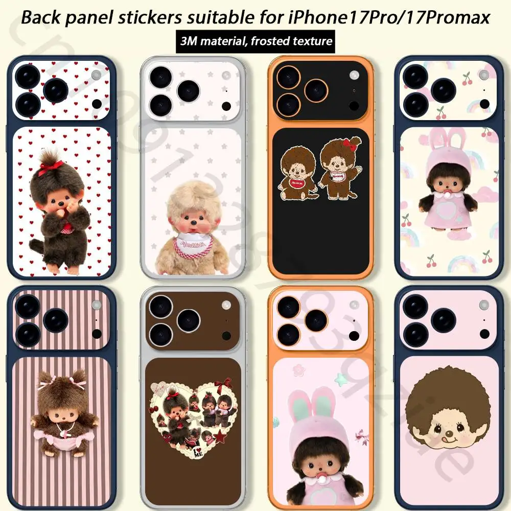 Cute-M-monchhichis-s TICKET Decal Skin Wrap for iPhone 17 Pro or Pro max Protective Film for Back, Frame, Camera