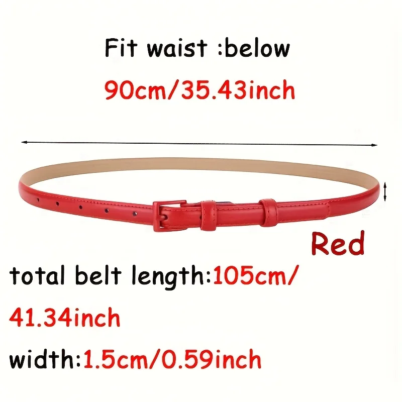 여성용 캔디 컬러 천연 가죽 벨트 - 슬림 미니멀리스트 허리 벨트, 청바지, 바지용, 패션 메탈 버클, 일상 캐주얼