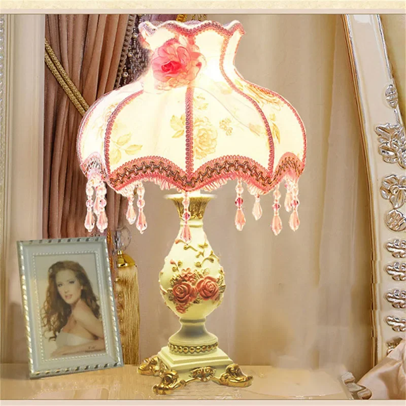 TYLA European Desk Lamp LED Retro Creativity Living Room Bedroom Study Wedding room Villa Hotel Home Decoration Desk Light