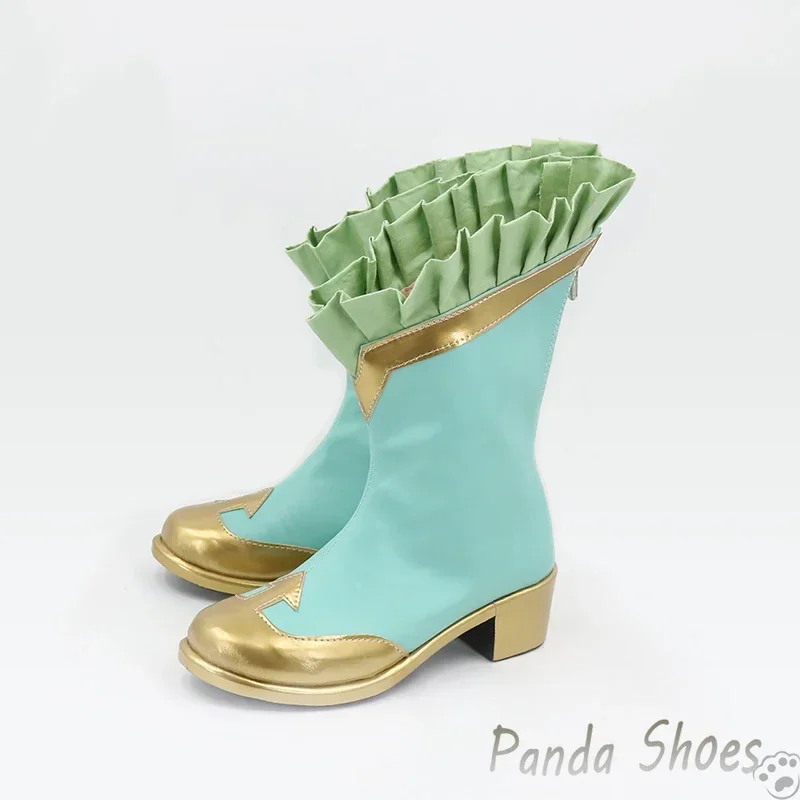 Umamusume Pretty Derby Grass Wonder Cosplay Schoenen Anime Game Cos Lange Groene Laarzen Cosplay Kostuum Prop Schoenen voor Halloween Party