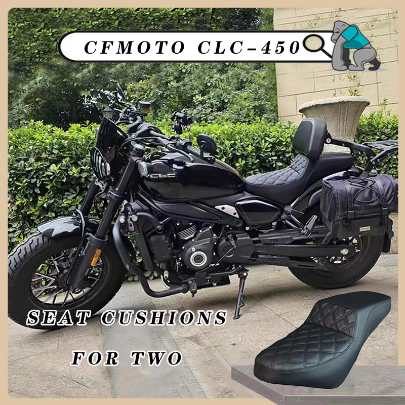 Customized Retro Motorcycle Flat Square Double Seat Cushion For CFMOTO CLC450 cf450 clc450 Waterproof Prevent scratches Cushions