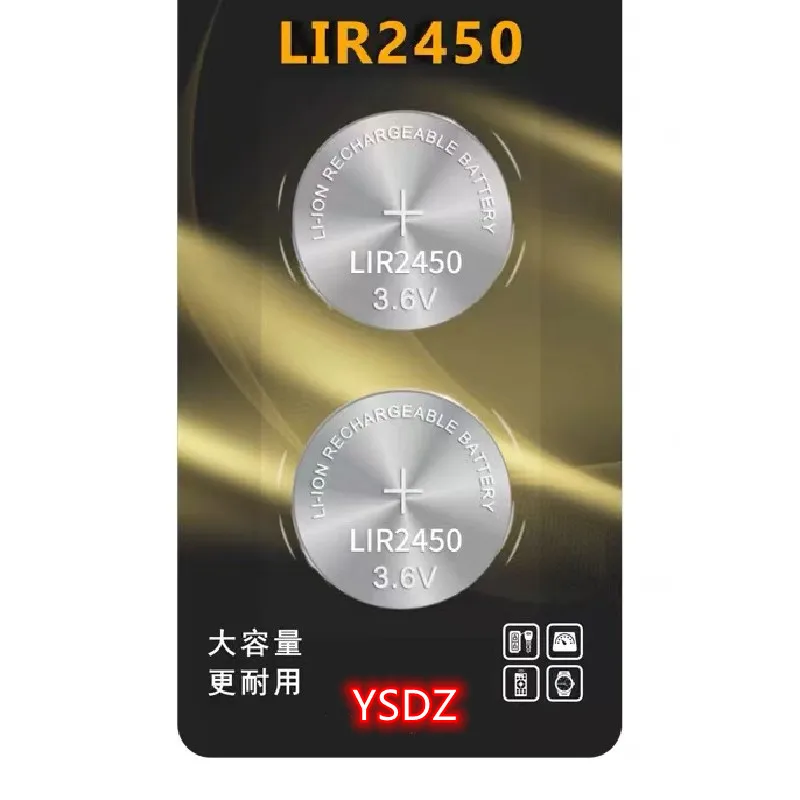 

2-5 шт. LIR2450 LIR 2450 3,6 В литиевая аккумуляторная батарея для игрушечного автомобиля, весы для ключей, кнопка дистанционного управления, монеты
