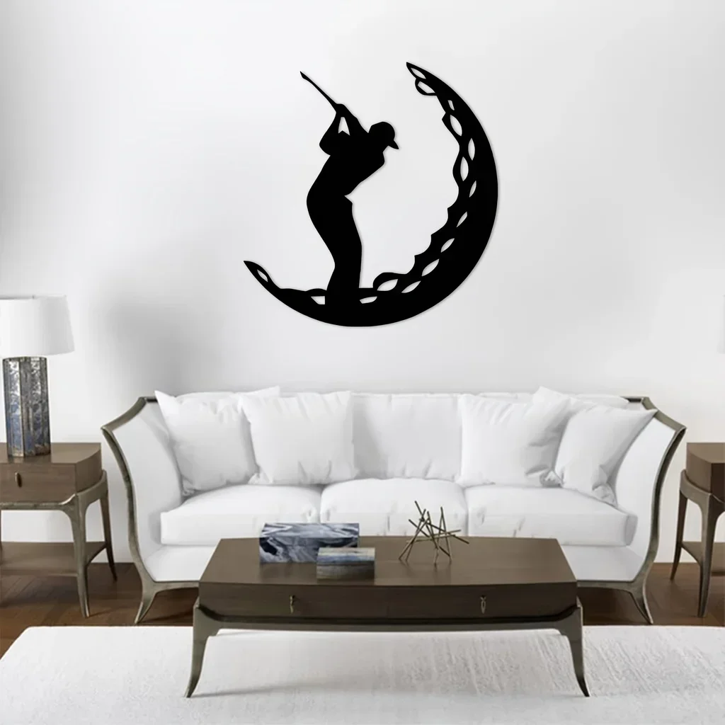 CIFBUY Wrought Iron Golf Metal Wall Art Decor Hanging Sculpture for Indoor Outdoor Home Office Bar Clubhouse Modern Aesthetic Gi