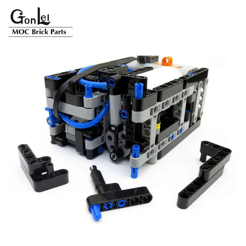 NEW Technical Pneumatics MOC Automatic Motorized Compressor Building Blocks Model DIY Bricks Toys Gifts with Pneumatic Airtank