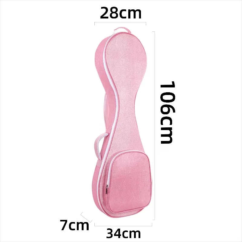 حقيبة بيبا للكبار من الجلد المقلد، أكتاف سميكة لامعة مقاومة للماء، حقيبة بيبا المحمولة، ملحقات الآلات الموسيقية