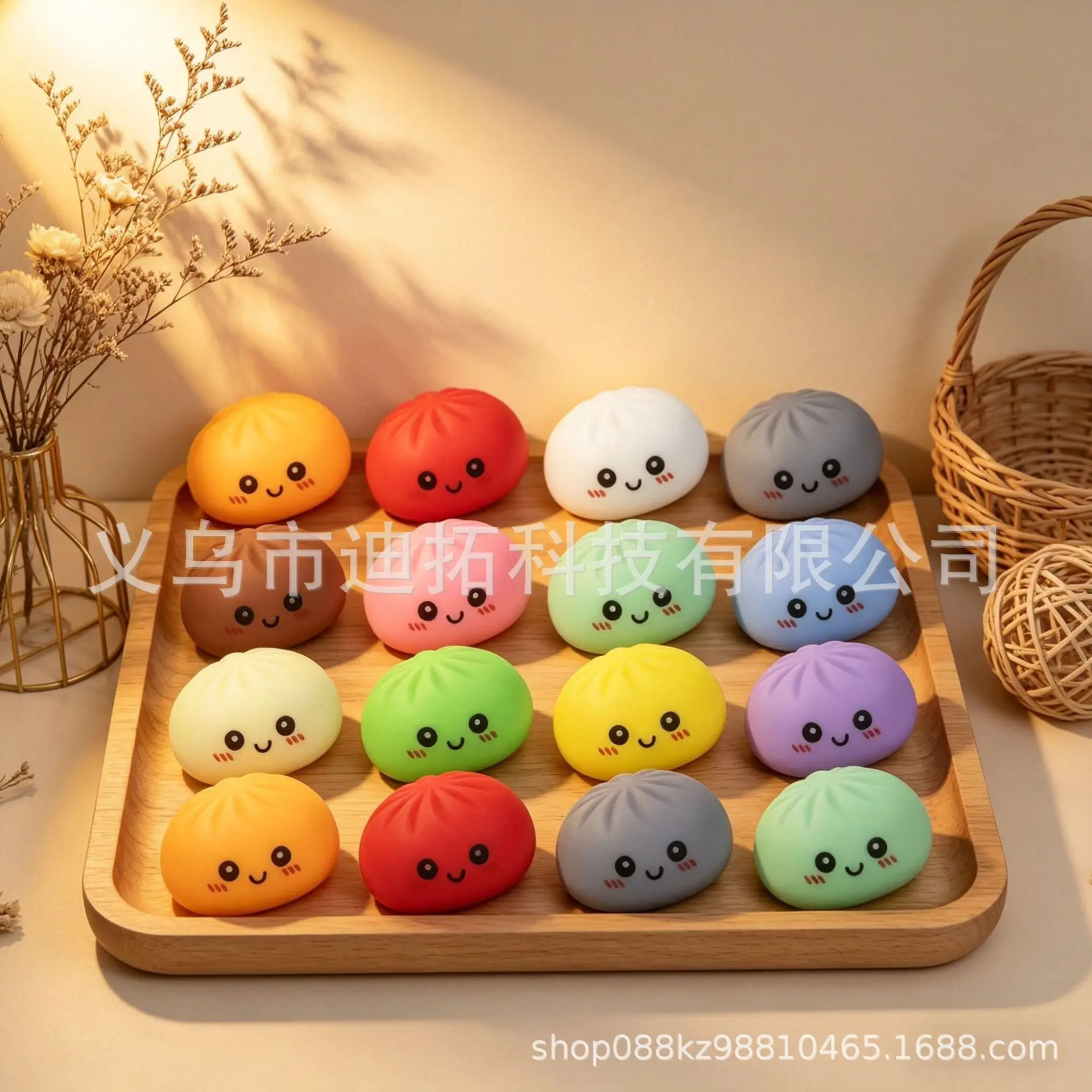 Sensory Fidget Prank Toy Colorful Mini Bun Dumpling Squishy Cute Stress Relief Squeeze Toy for Kids Adults Relieve Boredom - view 3