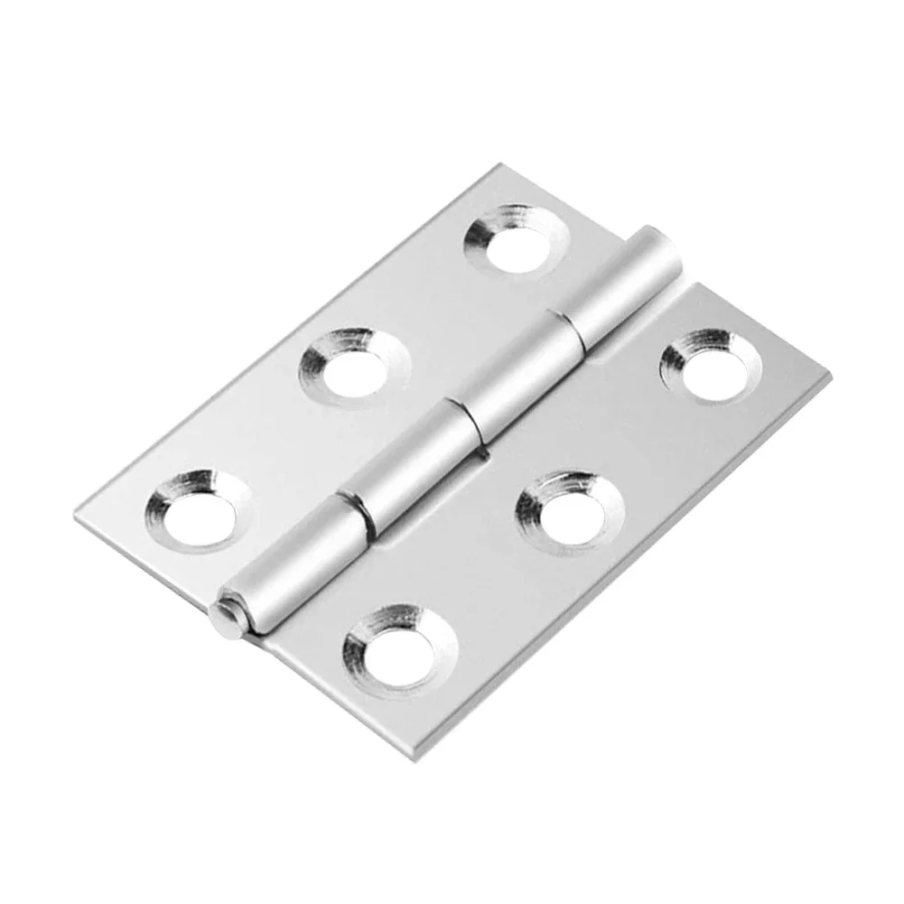 20 Pcs Window Cabinet Home Stainless Steel Hinges Durable Accessories Repair Door Connector Furniture Drawer 6 Mounting Holes