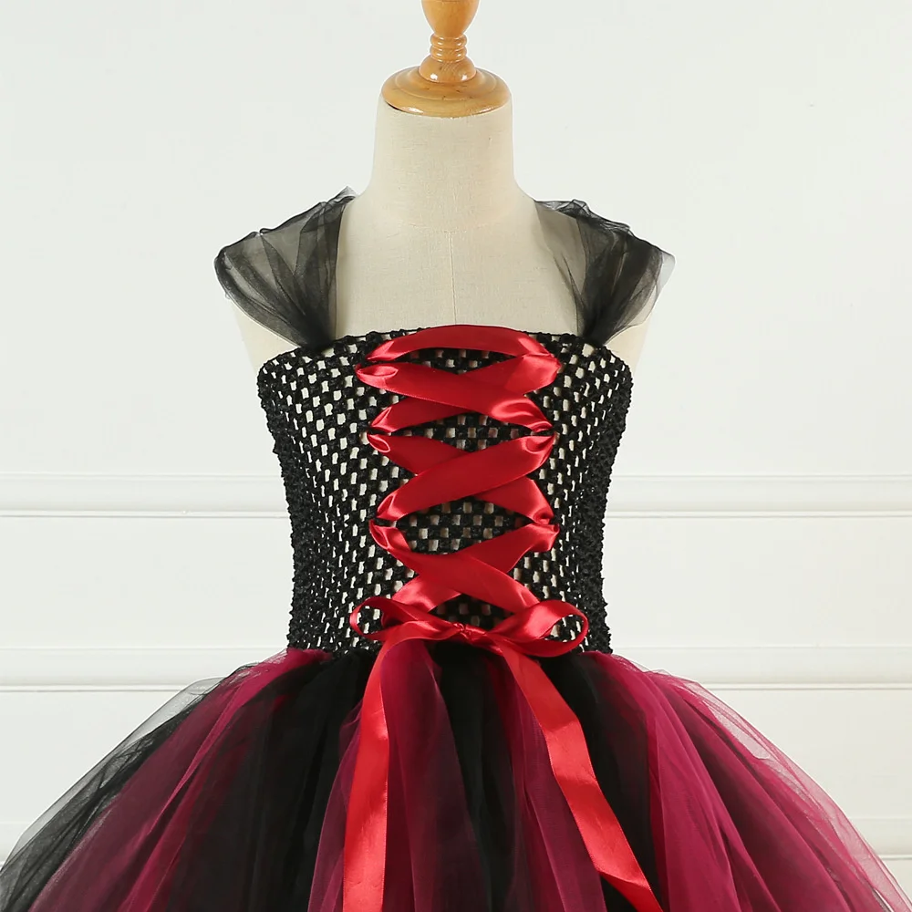 Halloween-Hexenkostüm für Mädchen, flauschiges Tutu-Kleid für Kleinkinder, Kinderparty- und Tanzkleidung für Mädchen. – Detail 6
