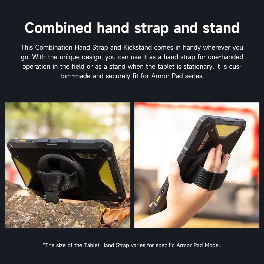 Ulefone Tablet Hand Strap With Kickstand, 360° Rotatable, for Armor Pad 3 Pro