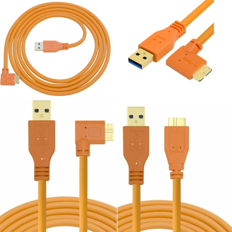 USB A Micro-B Tethered Shooting Cable 3m 5m 8m for Canon EOS 1DX2 5D4 7D2 5DSR Computer to SLR Camera Micro USB3.0 Data Extender