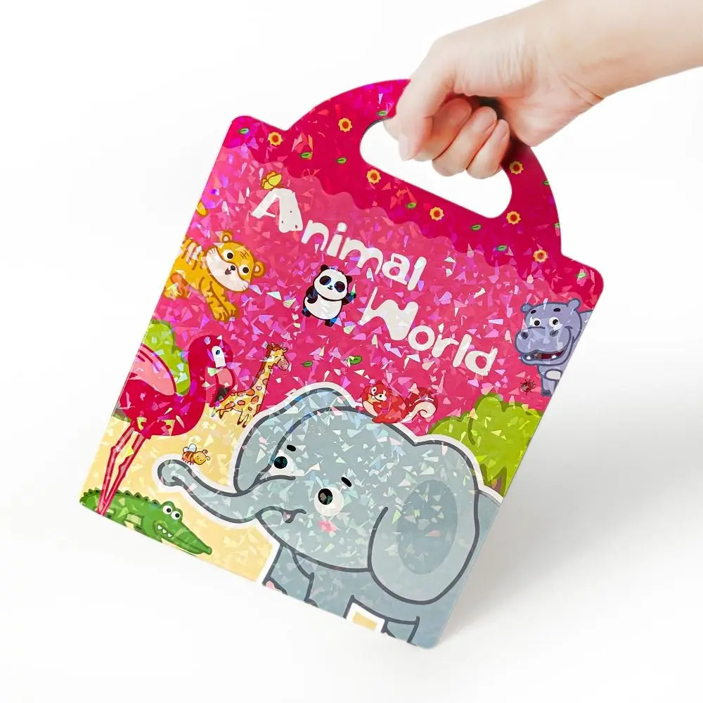 Educational Jelly Sticker Books Reusable Waterproof Scene Quiet Stickers Matching Game Washable Cartoon Sticker Book for DIY