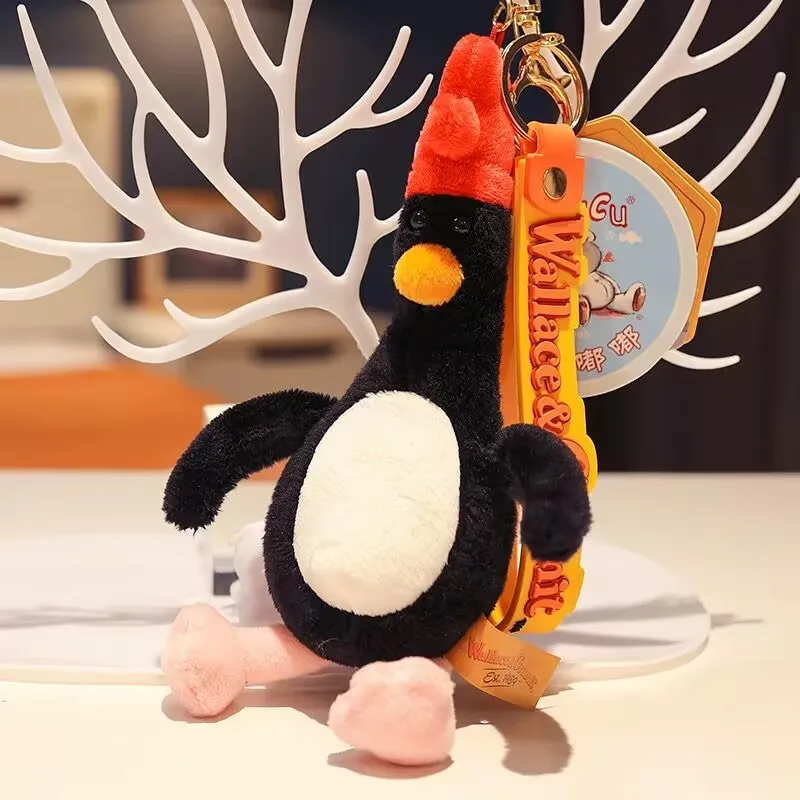 جروميت ألعاب والاس القطيفة والاس جروميت البطريق Kawaii حقيبة قلادة مفتاح سلسلة أنيمي لطيف الحيوان محشوة الدمى الاطفال هدية عيد الميلاد