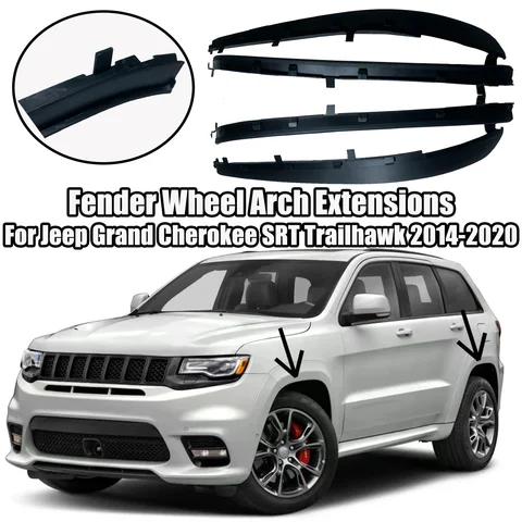 Новые удлинители колесной арки, брызговик для Jeep Grand Cherokee 2012 2013 2014-2021, автомобильные аксессуары, комплект кузова, 4 шт.