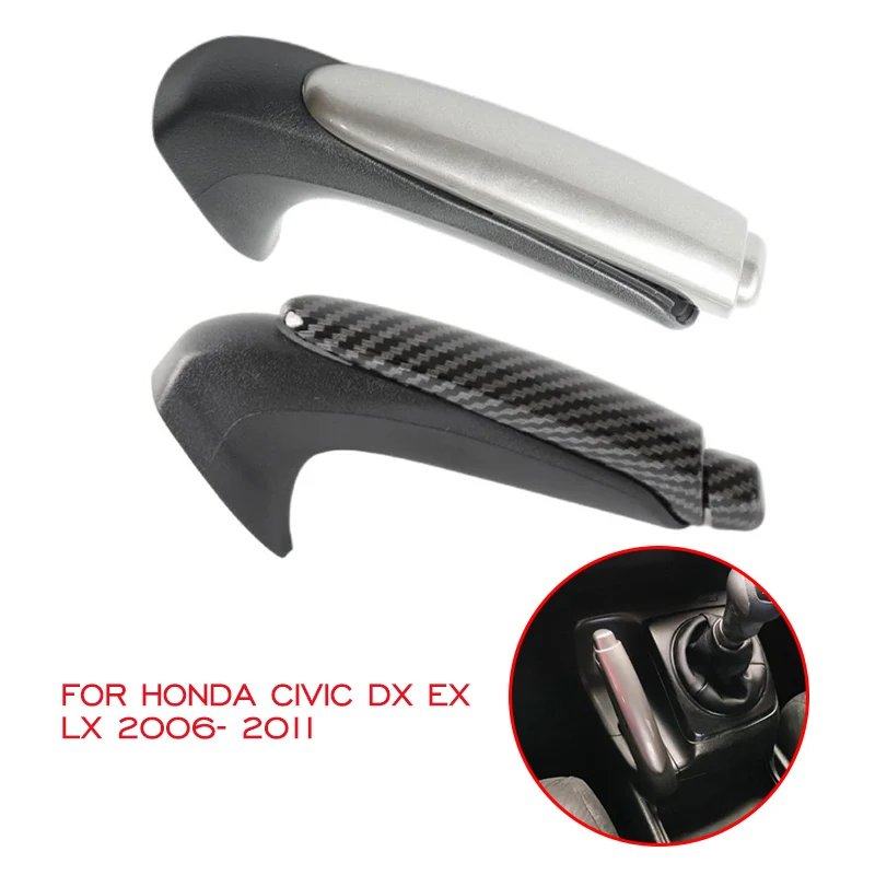 

Car Carbon Fiber Handbrake Cover Protective Sleeve Hand Brake Protection For Honda Civic DX EX LX 2006 - 2011