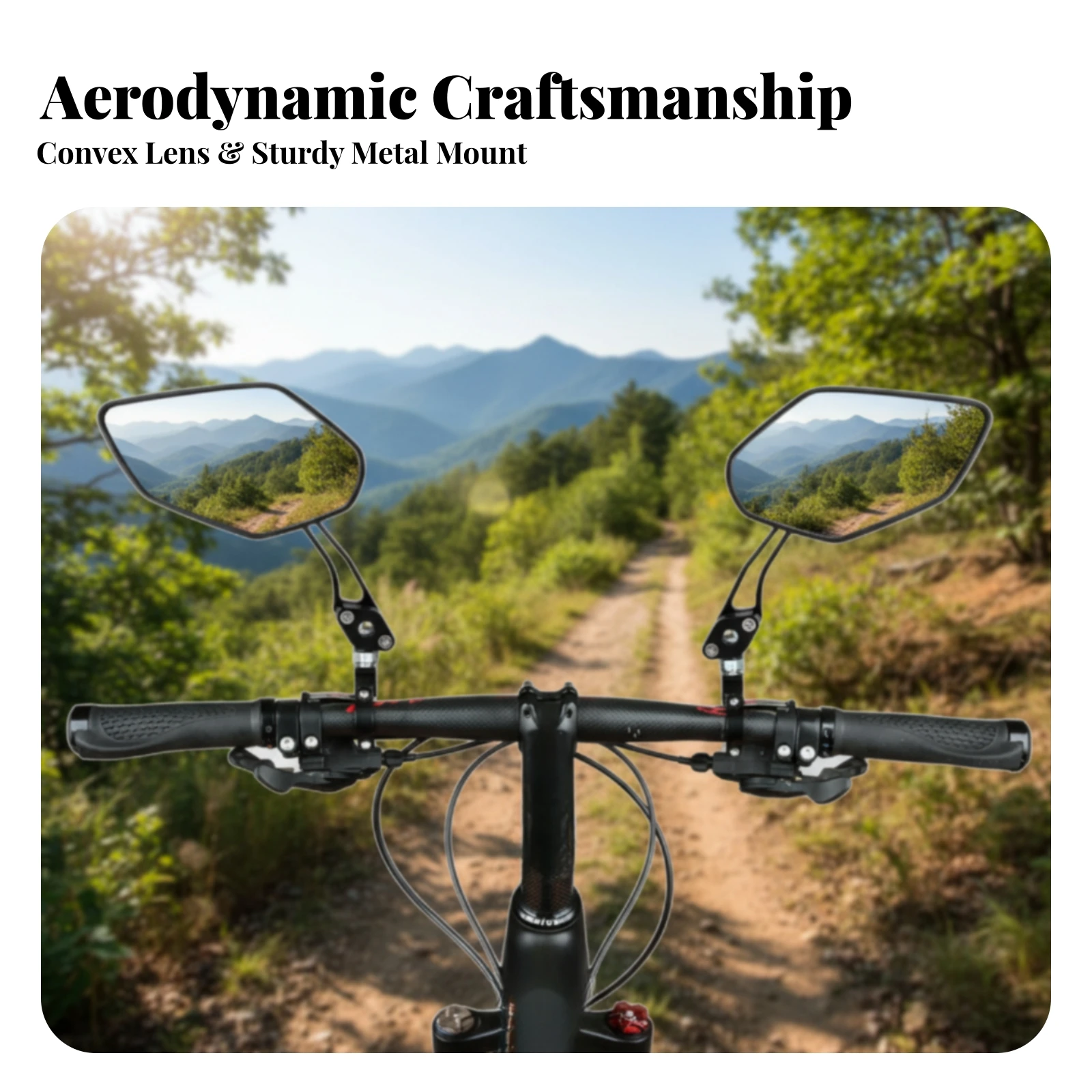 Bike Rearview Mirror Rotatable Handlebar Mirror Accessory Compact Sleek for Cyclists, Road Cycling, Mountain Biking