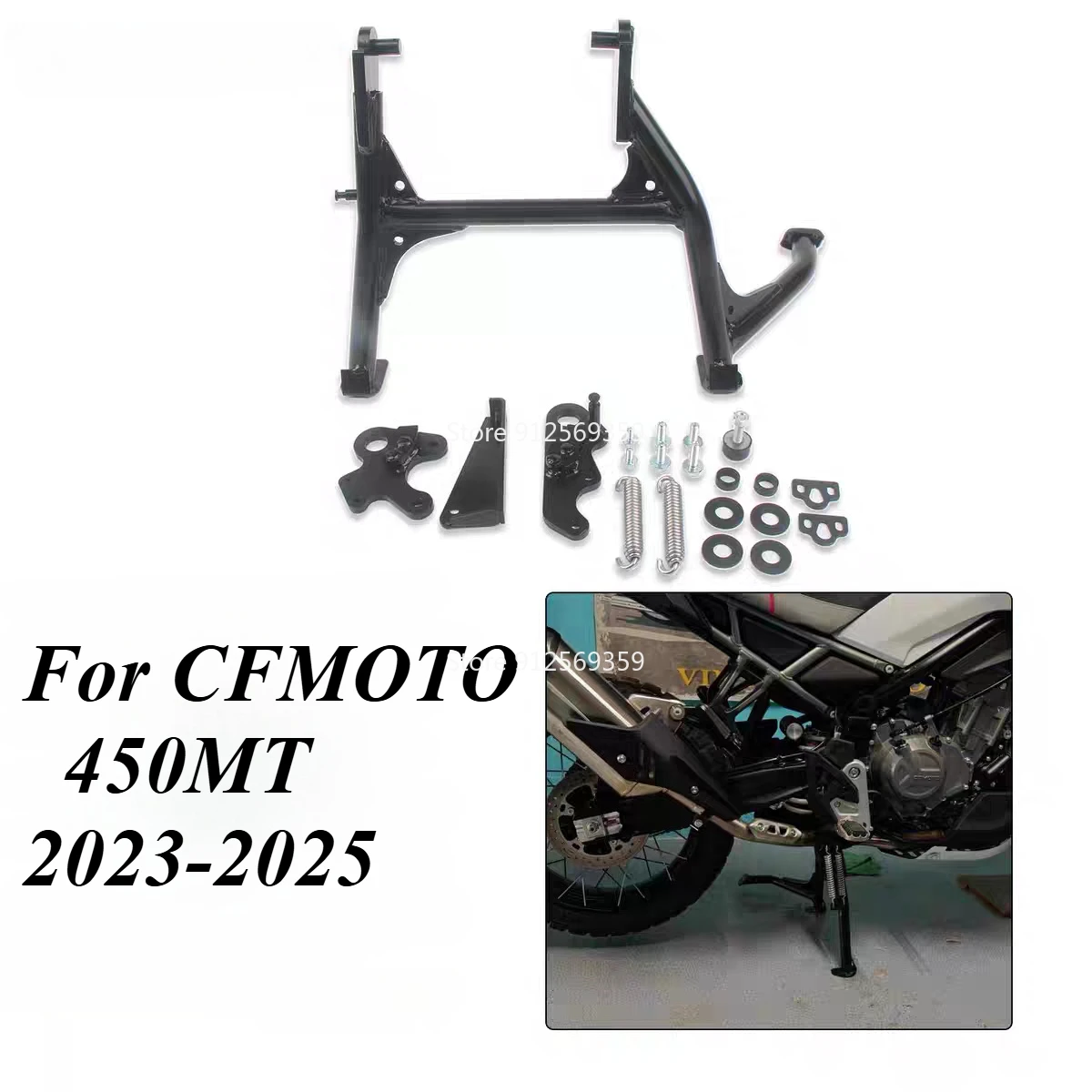 

Motorcycle Middle Kickstand Kick Stand Parking Support Central Parking Rack Bracket For CFMOTO 450MT 450 MT 2023 2024 2025