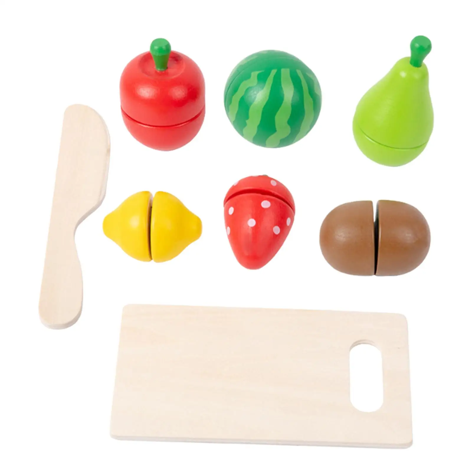 Cutting Play Food Toys Kitchen Pretend Playset for Childrens Preschool