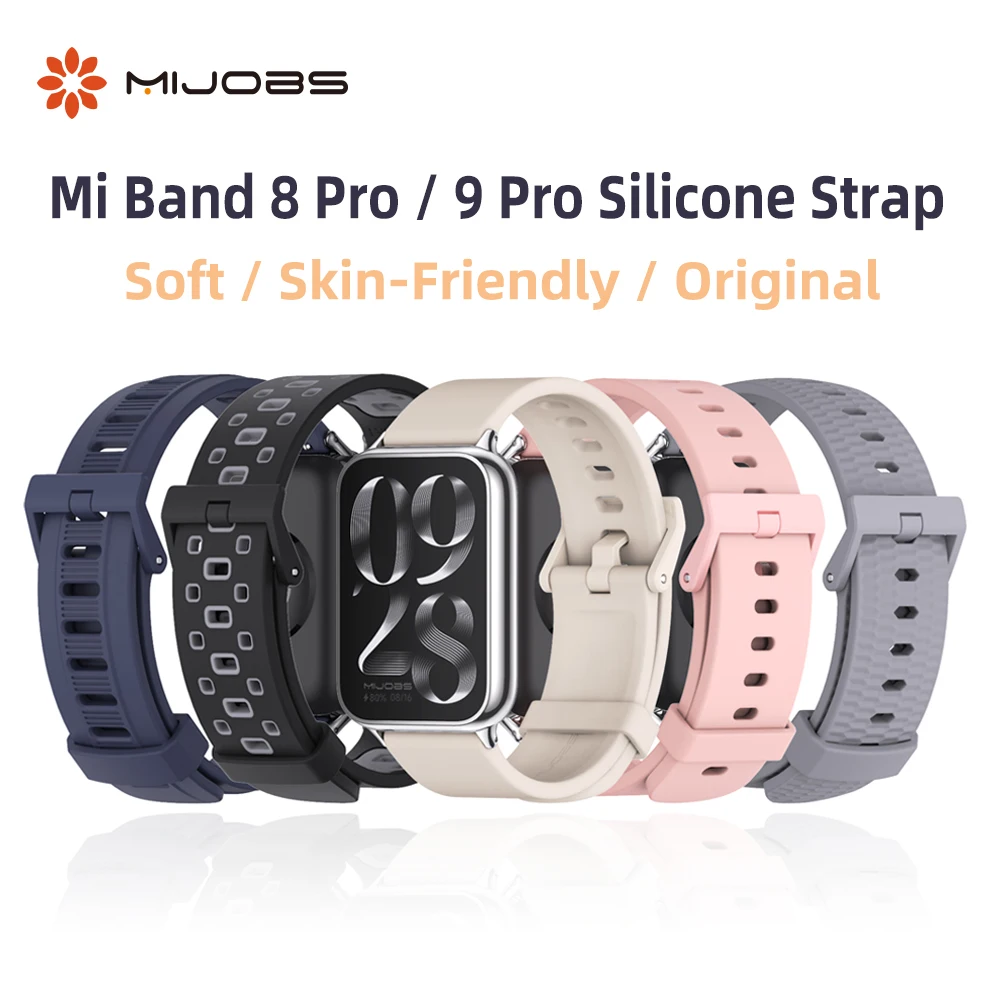 Mi Band 8 Pro Strap for Mi Band 9 Pro Watchband Bracelet Silicone Replacement Miband 8 Pro Wristband for MiBand 9 Pro Sportstyle