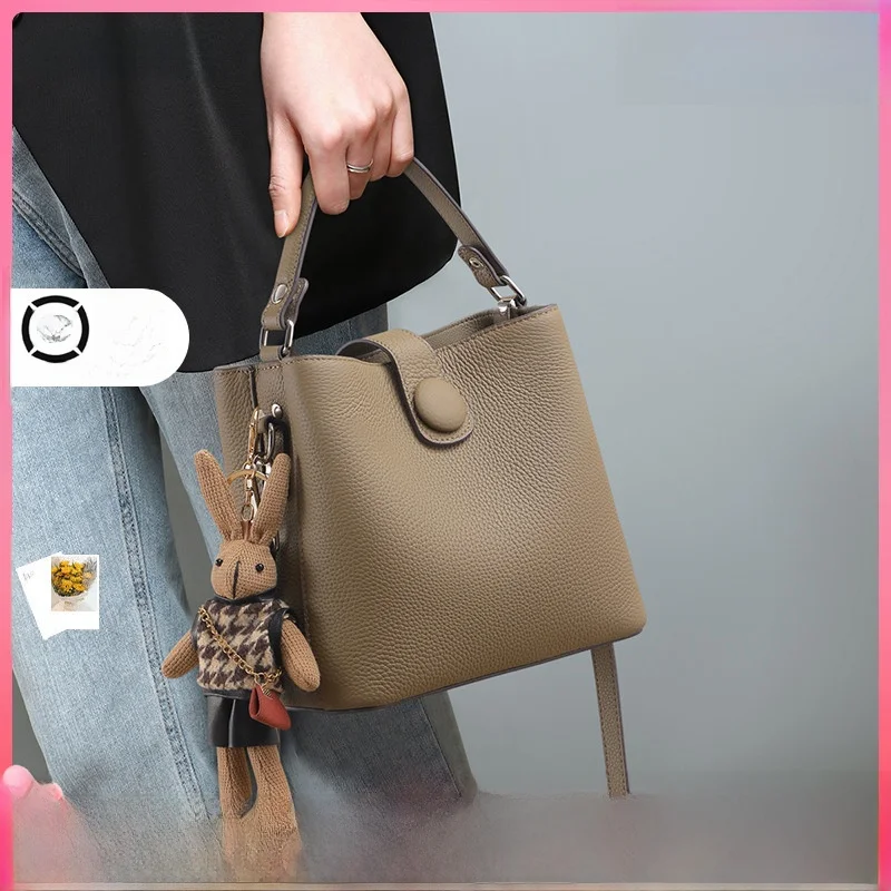 

Женская сумка-ведро, новинка 2024, сумка через плечо на одно плечо, высококачественная повседневная сумка небольшого размера для отдыха