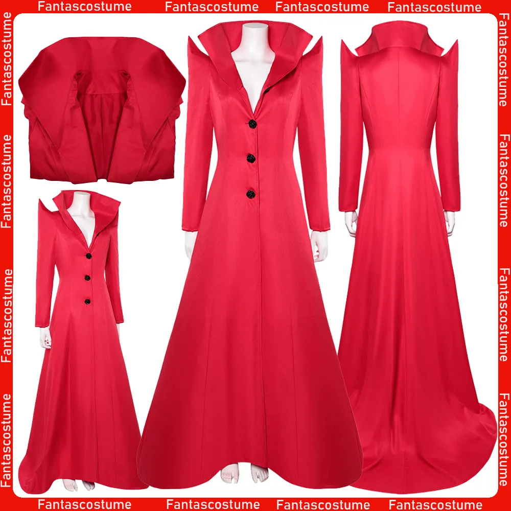 

Ethel Cripps Cosplay Costume Adult Women Red Coat Fantasia Sand TV Roleplay Man Disguise Long Robe Halloween Carnival Party Suit