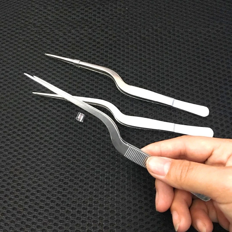 2019 Multiple types Professional Chef Plating Tweezer Presentation Stainless Steel Tongs Kitchen accessories BBQ Grill Food Clip