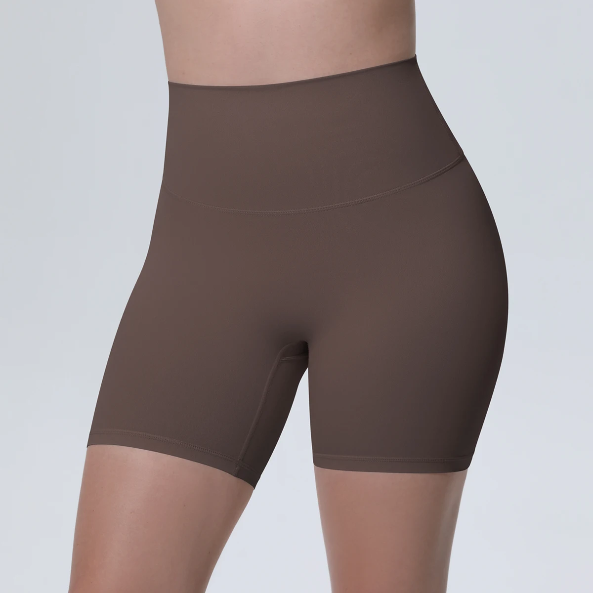 1 Stück Damen Sport-Kurze Yoga-Leggings Einfarbige Hochtaillierte Fitness-Shorts Schnelltrocknende Radfahr-Workout Nahtlose Shorts – Detail 26