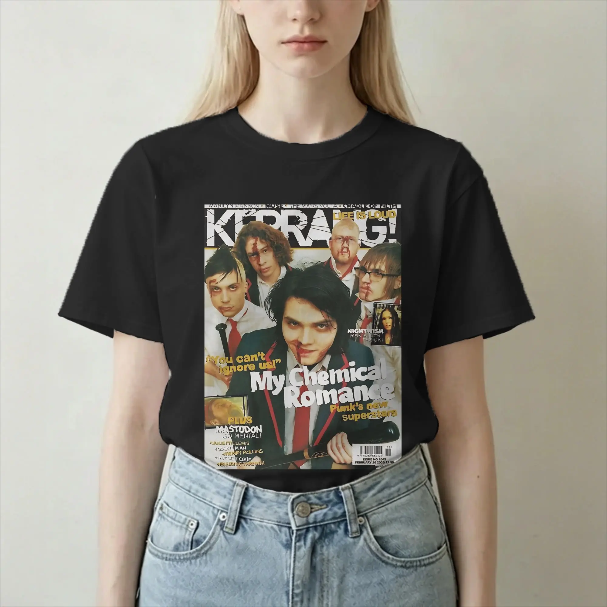 My chemical romance magazine T Shirts for Men Women Pure Cotton Casual T-Shirts Round Collar  Tees Short Sleeve Clothes Present