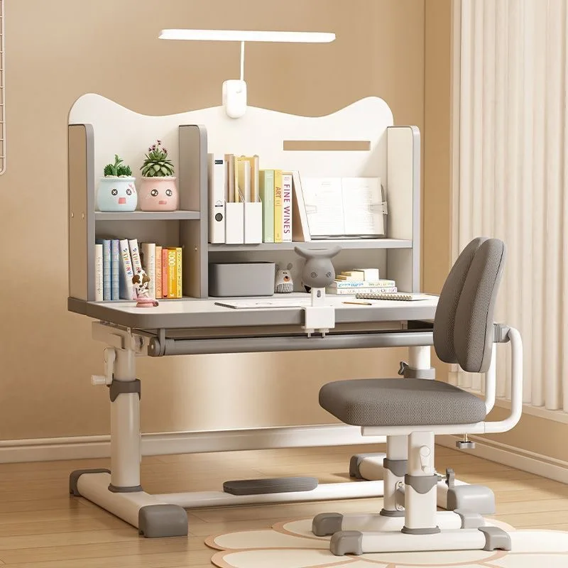 AOLIVIYA Children's Study Table Primary School Students' Home Writing Desk Children's Homework Table Lifting Table and Chair Set