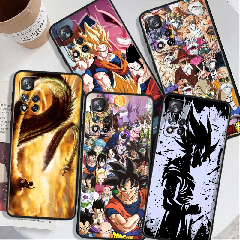 

Art Dragons Balls Vegeta For Xiaomi Redmi Note 12 11T 11E 11S 10T 10S Turbo Pro Plus Max Lite Black Soft TPU Phone Case