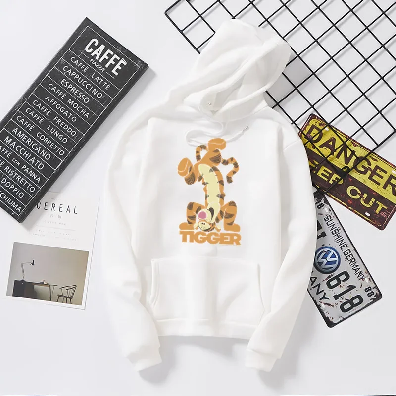 Funny Tigger Hoodie Women Print Cute Winnie the pooh Cartoon Hoodies Kawaii Graphic Sweatshirts Women Harajuku Tops Clothes