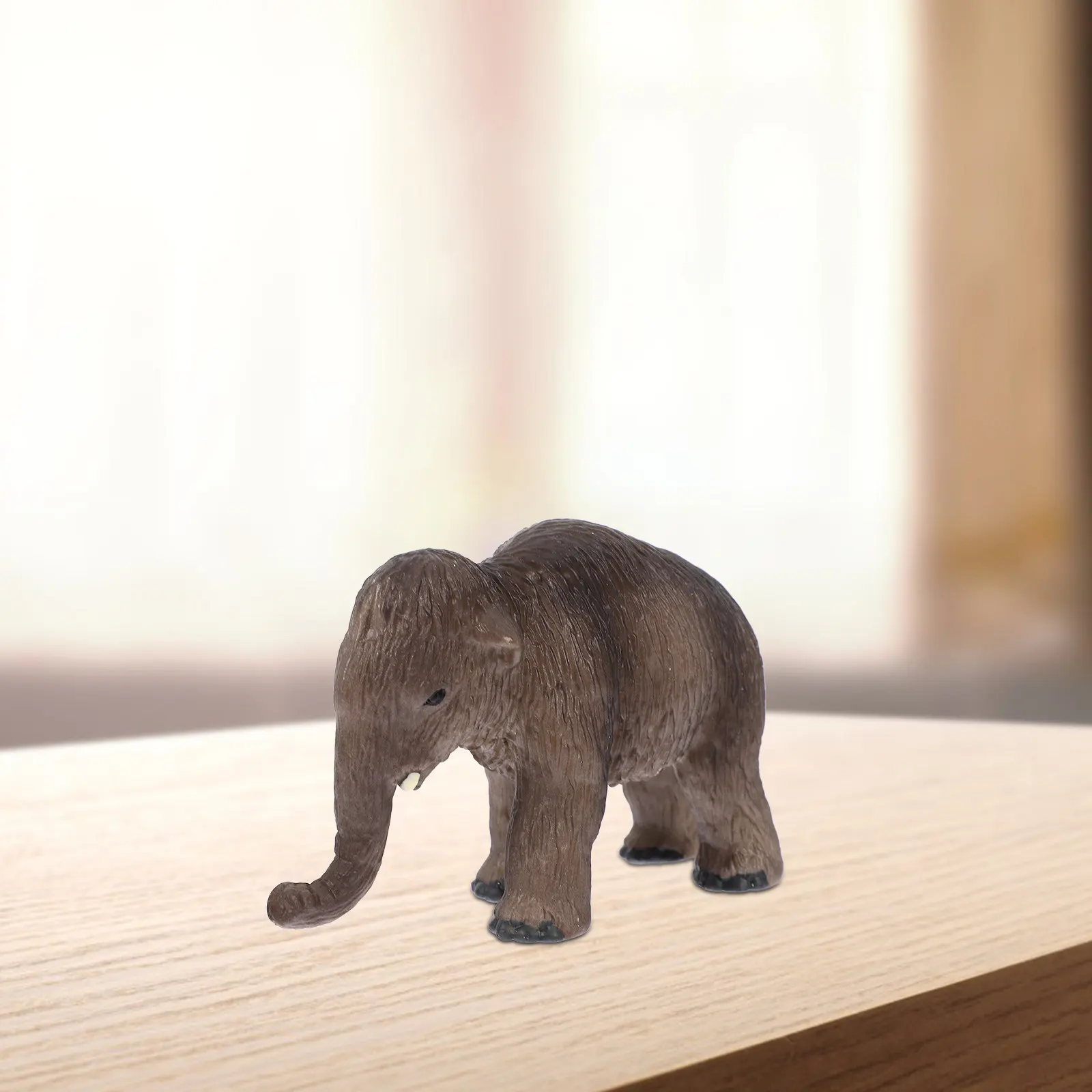 Realistic Mammoth Shape Ornament Made of Premium PVC for Living Room Table Decor Hotel Restaurant Desktop Decoration Simulation