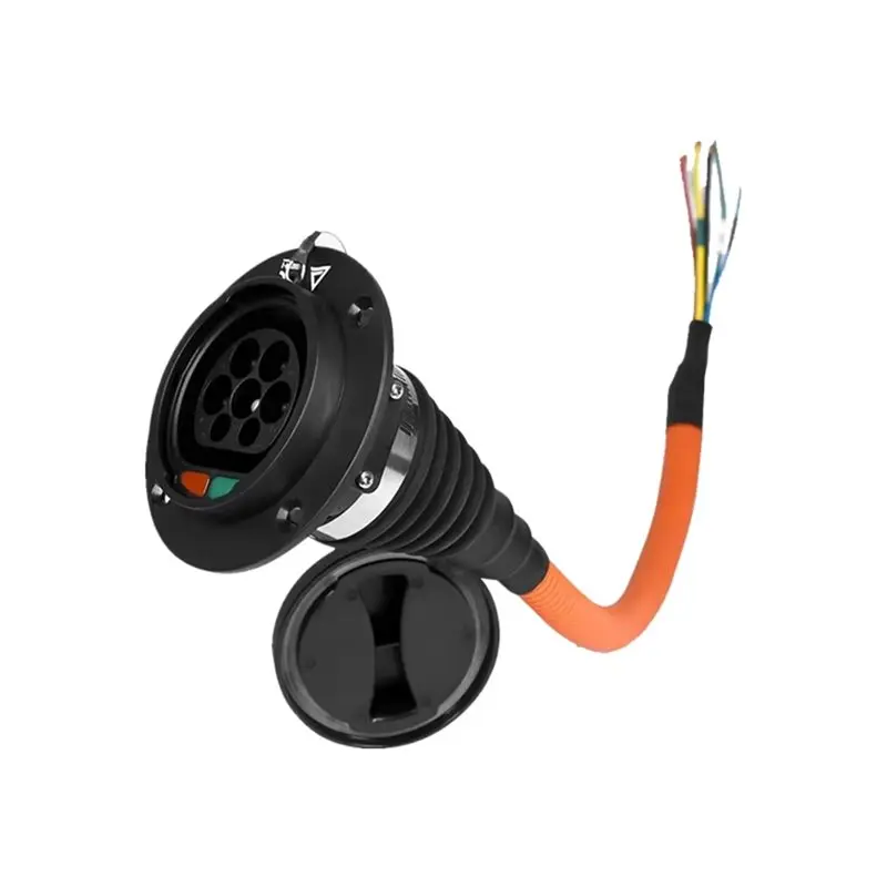 

IEC 62196 Тип 2 Автомобильная боковая розетка для электромобиля 32A 3P Розетка для зарядки электромобиля с шнуром 0,5 м Вилка европейского стандарта