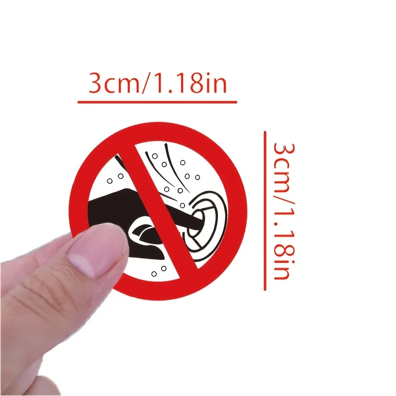 64pcs Prohibition sign stickers, funny logo stickers, creative logo stickers for planners, mobile phones, and notebooks
