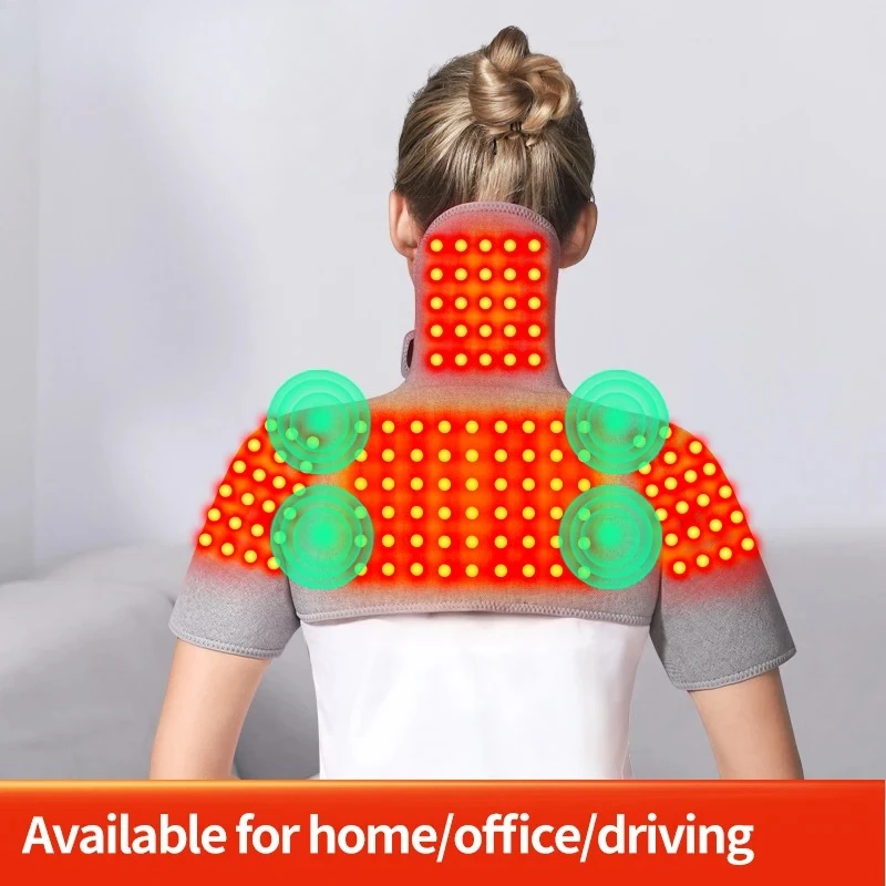 

Массажер для плеч и спины с подогревом красного света/боли в шейке/мороженное плечо/облегчение жесткости мышц/зимний подарок для родителей