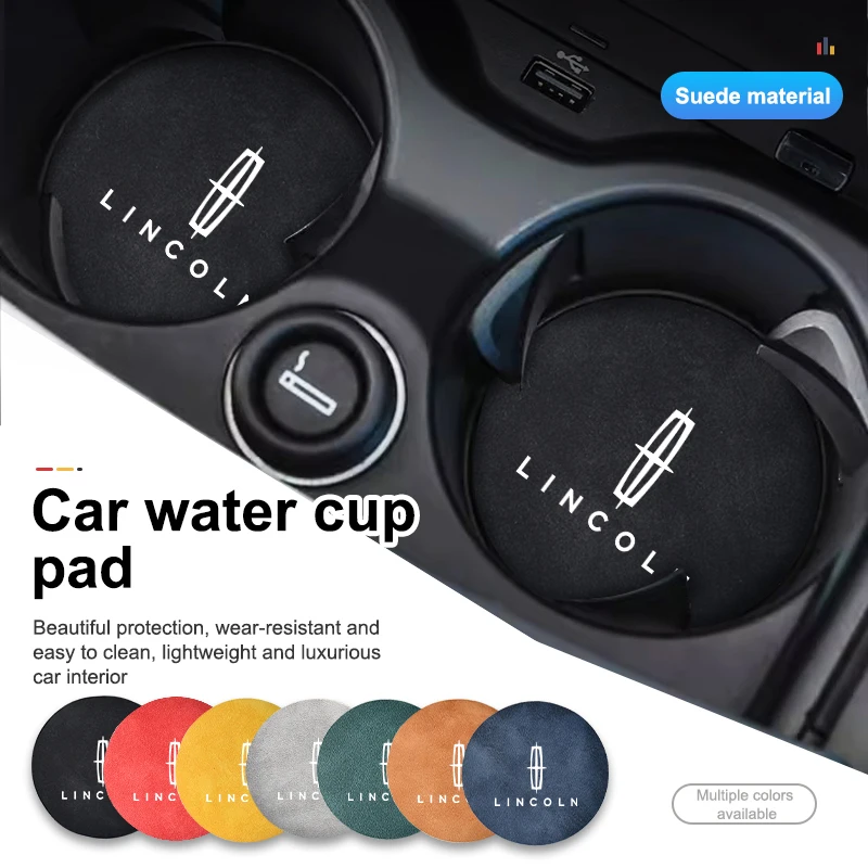Posavasos antideslizantes para coche, soporte para botella de bebida con ranura para taza de agua, almohadilla para Lincoln Aviator Navigator Continental Nautilus Flyer Corsair