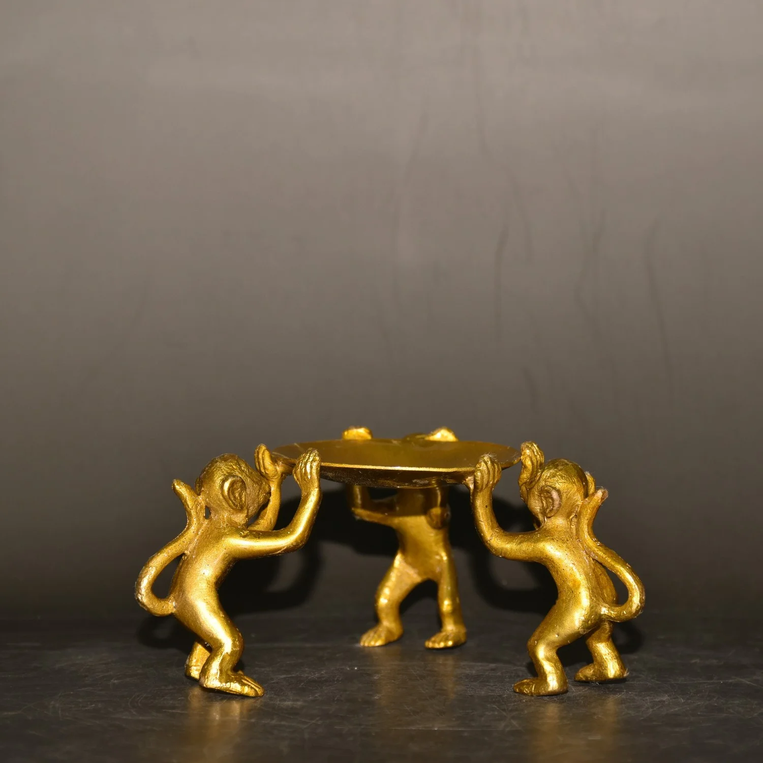 Collection of Bronze Zodiac Monkey Three Legged Monkey Wax Platform Ornaments