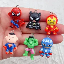 10pcs Resin Charms Cartoon Cute Character Pendant For Earring Keychain Diy Crafts Jewelry Making