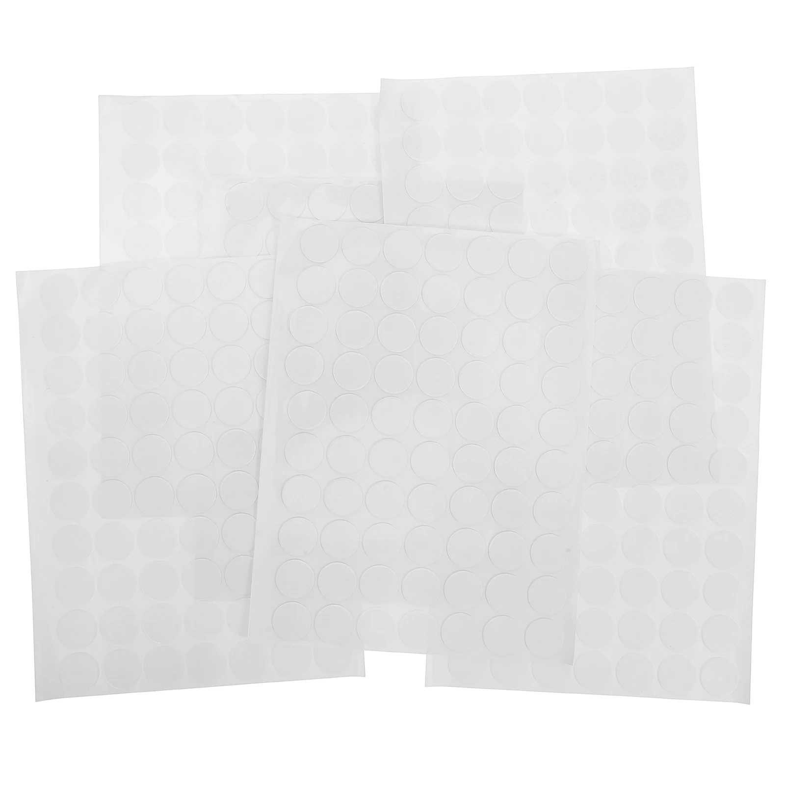 

6 Sheets Round Acrylic Sticker Adhesive Pads Clear Double Sided Can Move Stickers Mounting Tapes