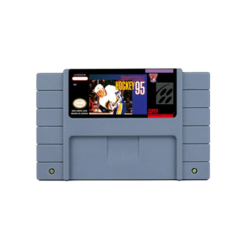 Brett Hull Hockey or Brett Hull Hockey 95 Action Game for SNES 16 BitRetro Cart Children Gift