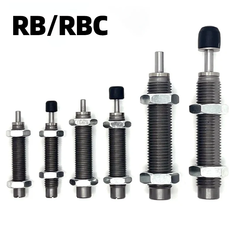 Amortiguador hidráulico RB RBC Amortiguador hidráulico neumático ajustable RB0805 RB0604 con tapa RB0806 RB2015 RBC1412 RBC2015