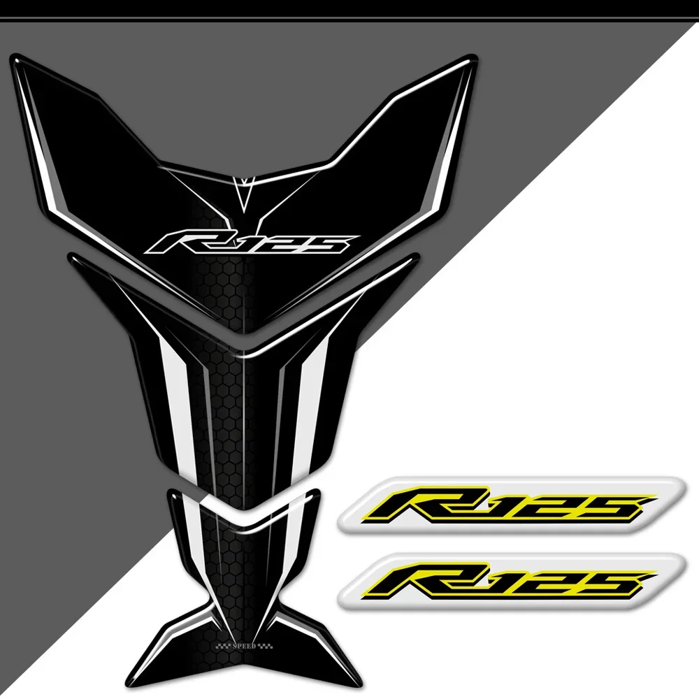 Emblem Badge Motorcycle Tank Pad For Yamaha YZF R125 R 125 Protector Decal Stickers Logo