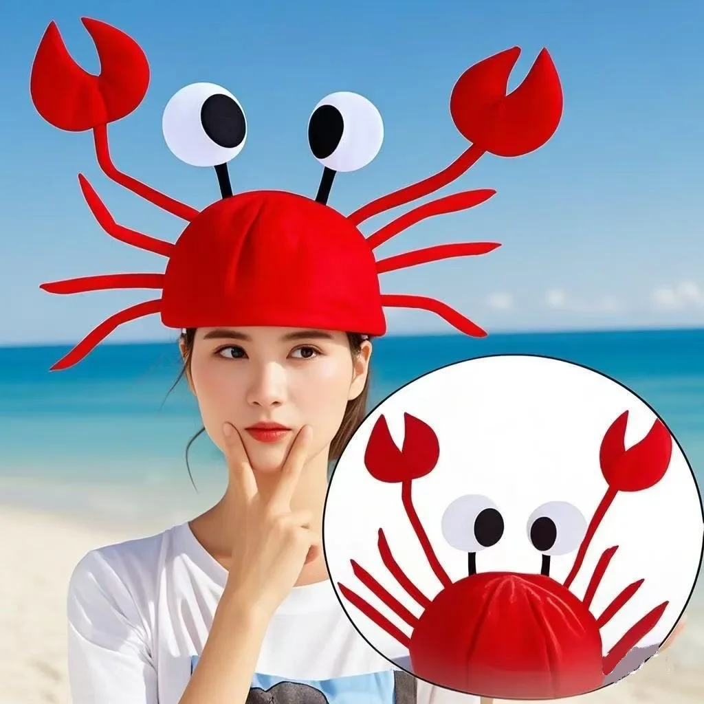 Kreeft Krab Hoed Kerst Halloween Party Prestaties Rekwisieten Feestelijk Kostuum Hoofddeksels voor Volwassenen Kinderen