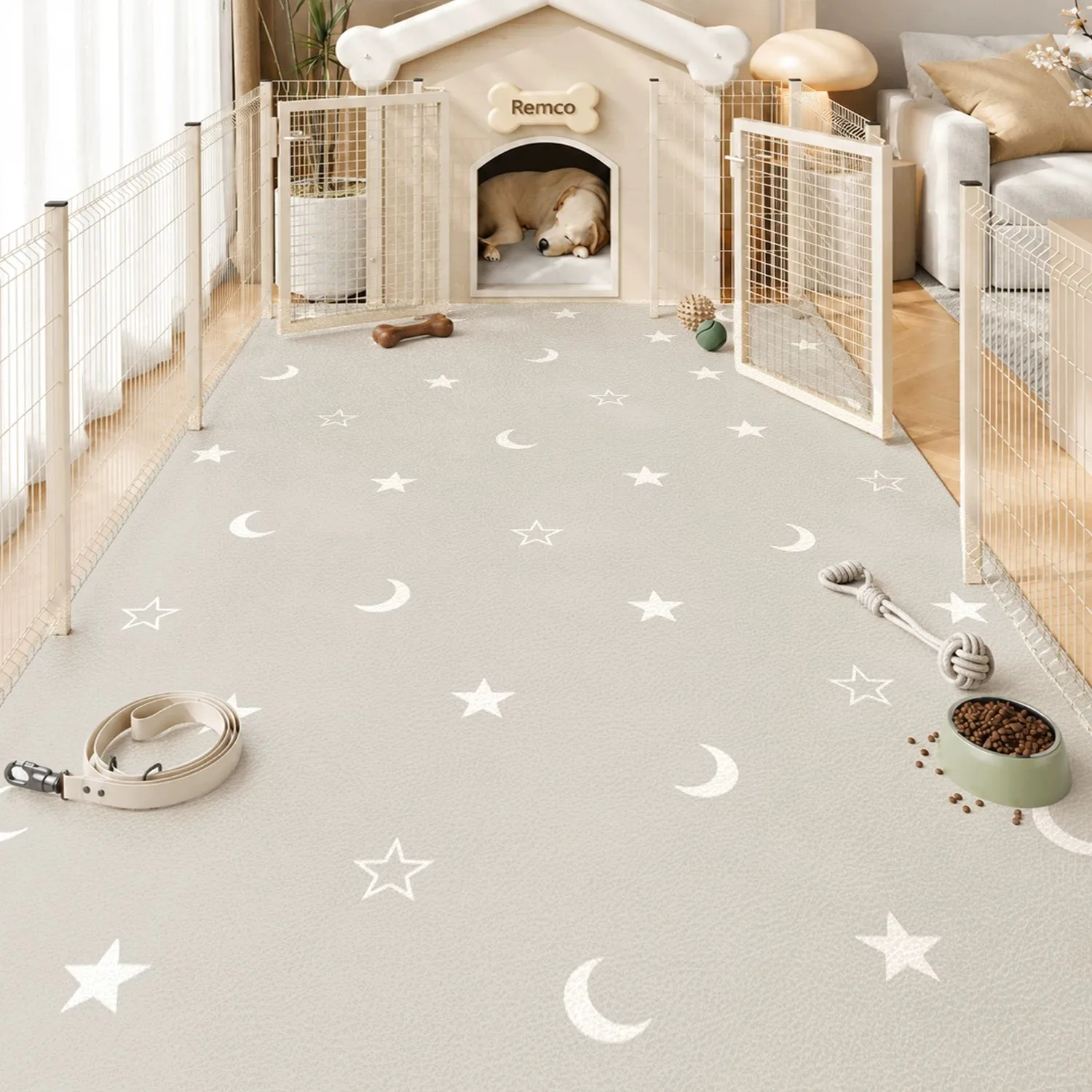 Dog Mat Pet Rugs Kennel Fence Floor Mats Urine-proof Waterproof PVC Leather Carpet Scrubable Washable Non-slip Rug Tapete 러그 카페트