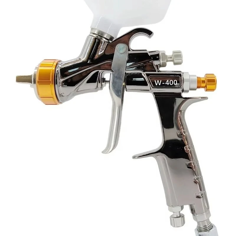 

W-400G Professional Spray Gun 1.3mm 1.4mm 1.5mm 1.8mm Nozzle Automotive Refinish HVLP Paint Pneumatic Air Spray Gun