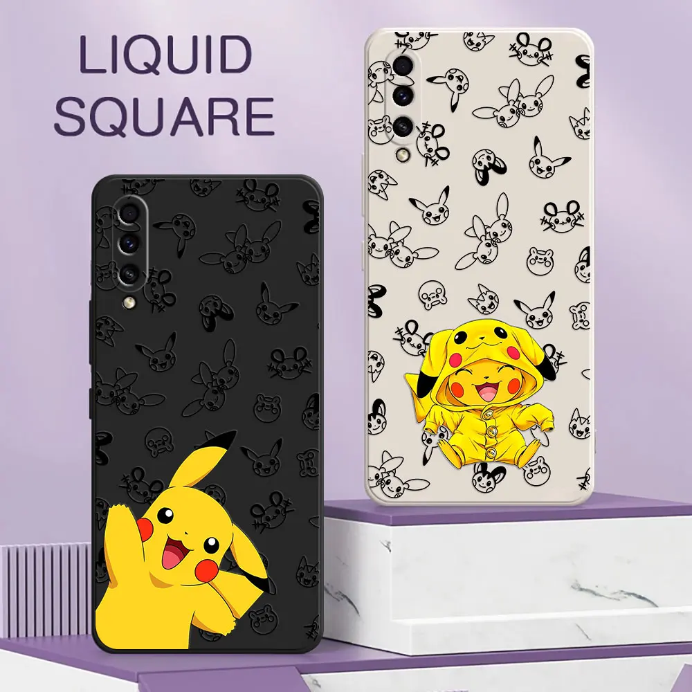 A30S Case For Samsung Galaxy A50 A7 2018 A30 S A20 A70 M21 M30S M31 M32 M51 Note 20 Silicone Phone Cover Cartoon Pikachu Anime