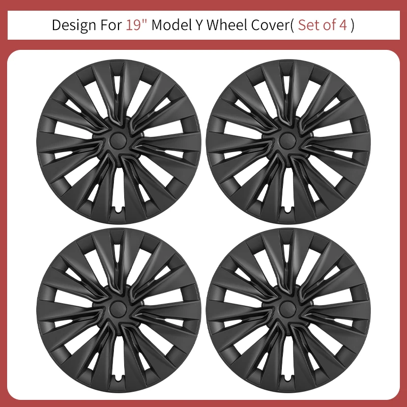 4 Stuks Voor Tesla Model Y 2020-2024 Wieldoppen 19 Inch Wieldop Prestaties Vervanging Wielnaafdop volledige Velg Cover Accessoires